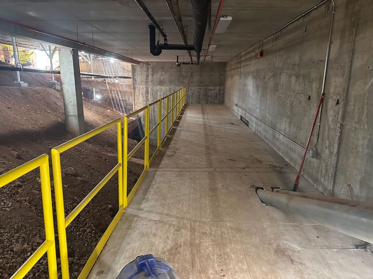 Kamehameha Schools Kapalama - New Multi-story Catwalks Beneath Akahi Dining Hall
